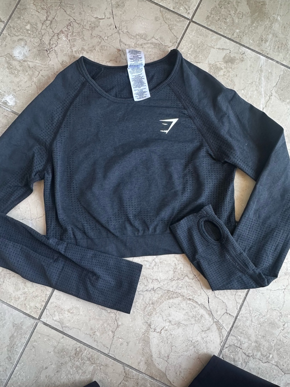 Gymshark Black Long-Sleeve Seamless with Thumbholes